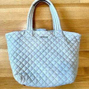 MZ Wallace Quilted Tote Bag in Light Gray